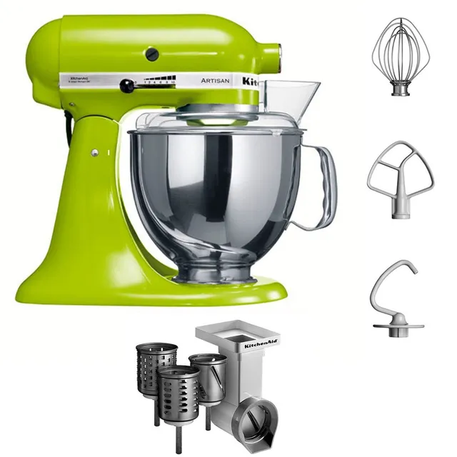 kitchenaid-artisan-k-chenmaschine-5ksm150psega-apfelgr-n-4-83l-edelstahlsch-ssel image 1