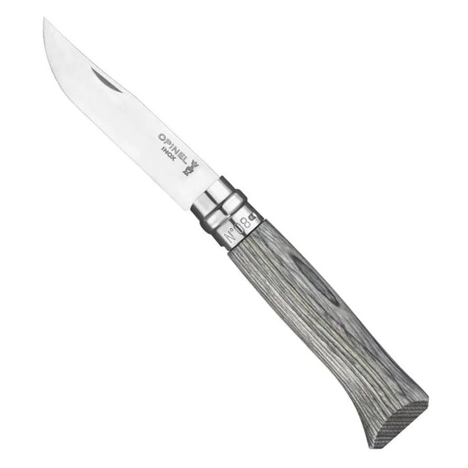 opinel-no-08-luxus-taschenmesser-mit-schichtholzgriff-grau-8-5-cm-klinge-viroblo image 1