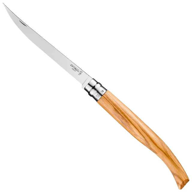 opinel-nr-15-effil-schneidemesser-15-cm-konisch-polierte-klinge-edelstahl-oliven image 1