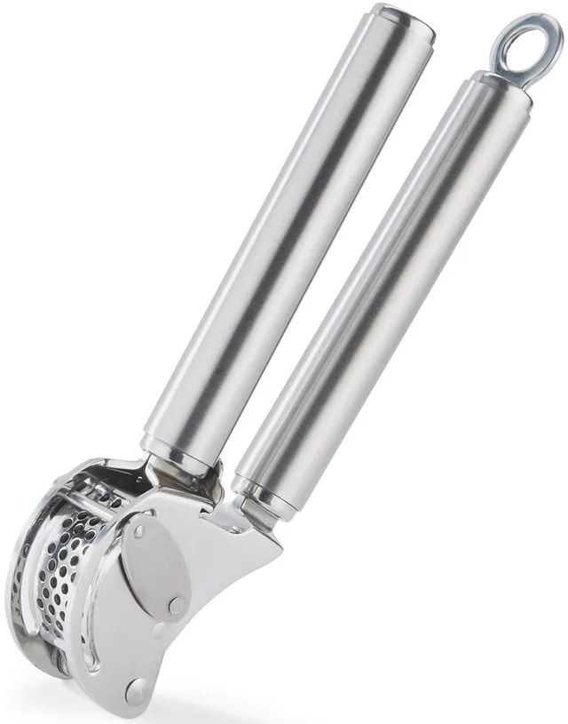r-sle-knoblauchpresse-mit-abstreifer-edelstahl-18-10-profi-qualit-t image 1