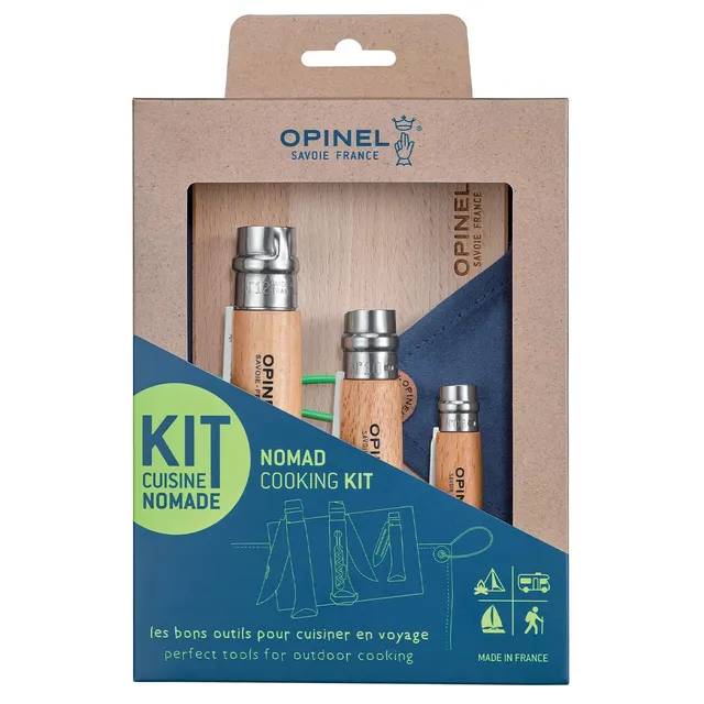 opinel-outdoor-set-mit-messer-no-12-no-10-no-6-und-buchenholzbrett-254653 image 1