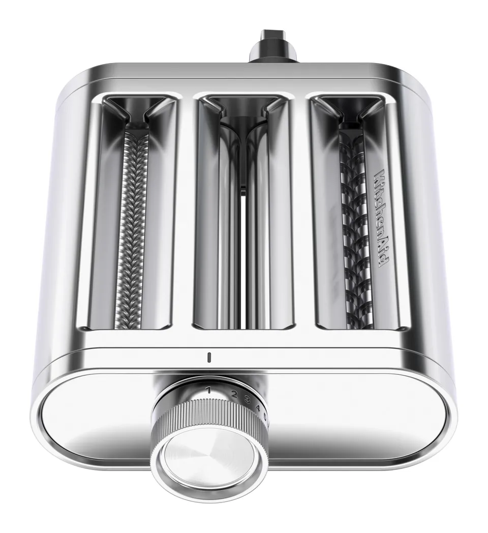 kitchenaid-metall-3-in-1-nudelvorsatz-5ksm3mpa-nudelwalze-spaghettischneider-fet image 1