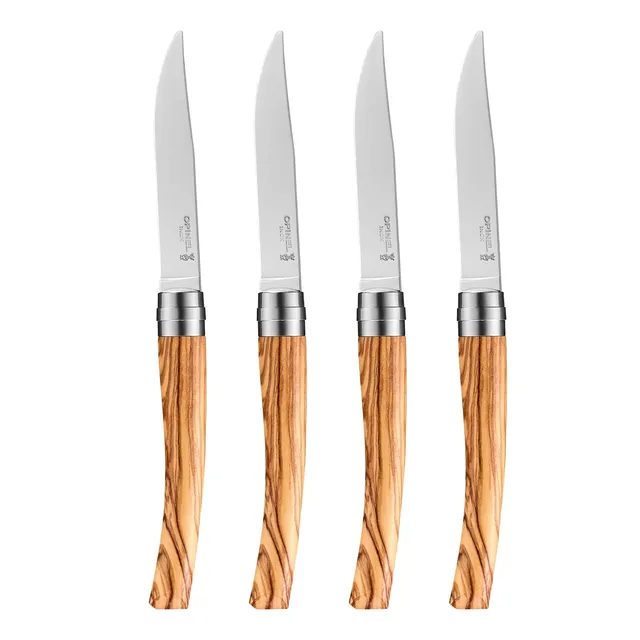 opinel-table-chic-messer-set-aus-olivenholz-4-st-ck-klingenl-nge-10-cm-254629 image 1