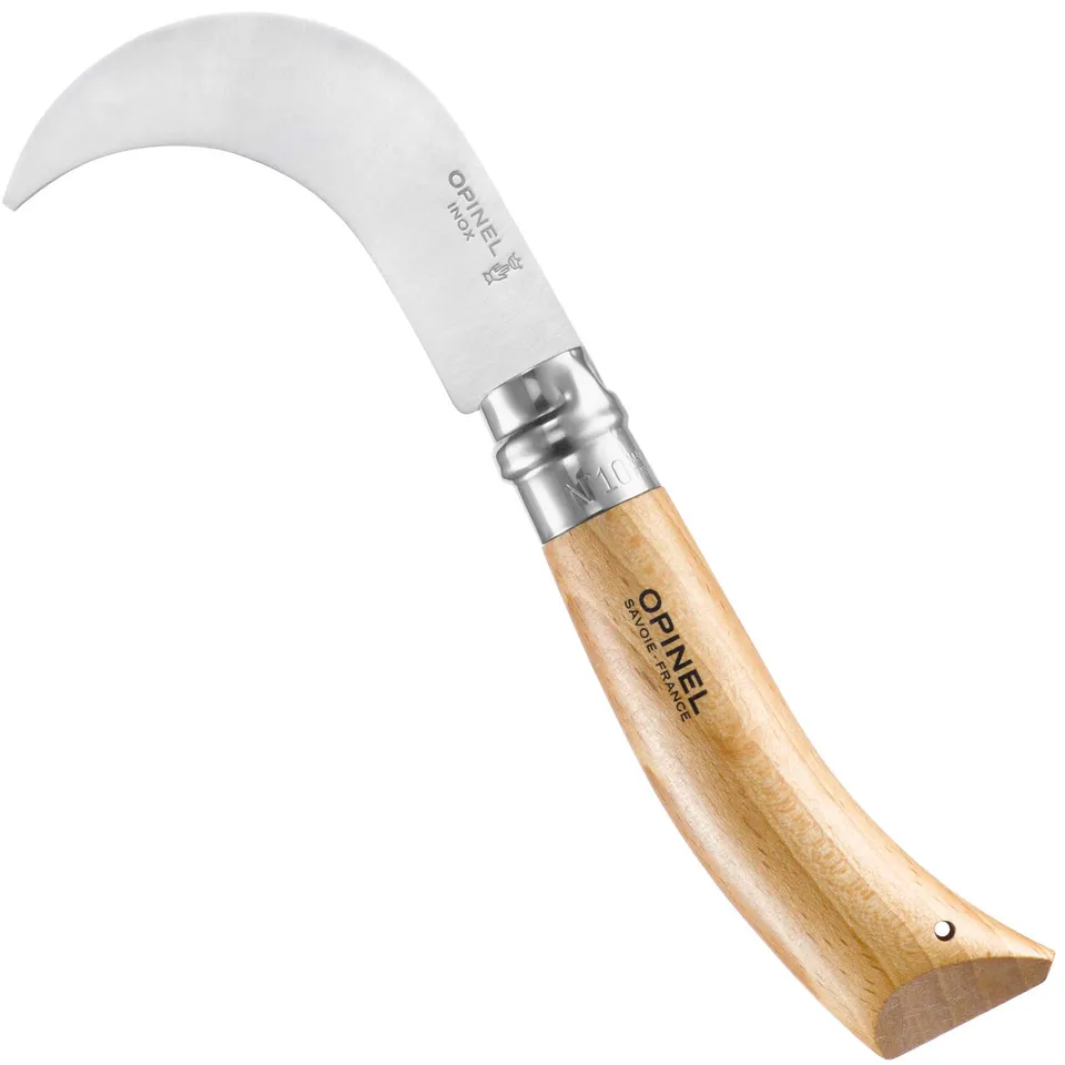 opinel-hippe-nr-10-mit-sandvik-edelstahlklinge-buchenholzgriff-gartenmesser image 1