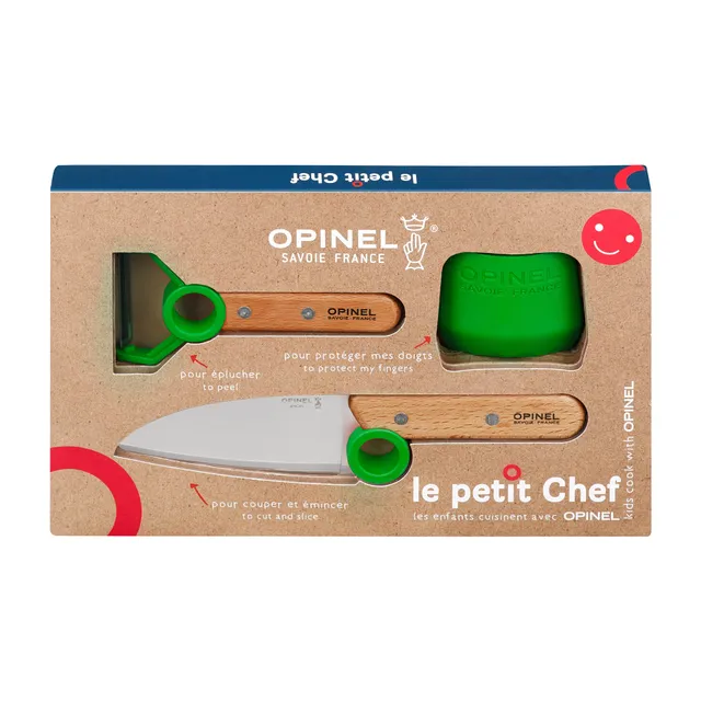 opinel-le-petit-chef-kinder-kochset-3-teilig-gr-n image 1