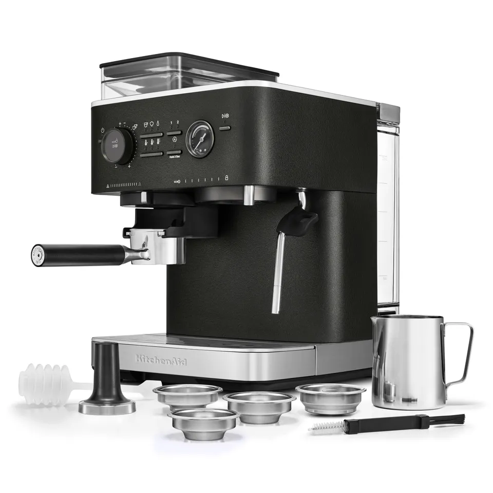 kitchenaid-espressomaschine-mit-mahlwerk-5kes6551-halbautomatisch-schwarz image 1