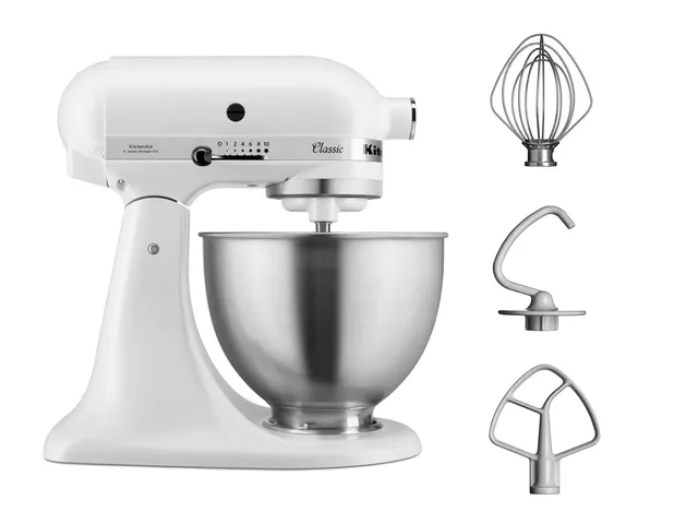 kitchenaid-classic-k-chenmaschine-4-3-l-mit-kippbarem-motorkopf-5k45ssewh-wei-10 image 1