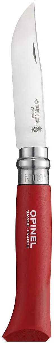 opinel-nr-8-taschenmesser-rot-buchenholz-8-5-cm-klinge image 1