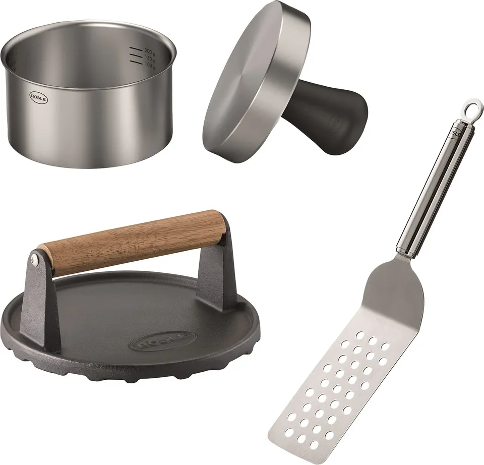 r-sle-barbecue-burger-set-3-tlg-mit-burgerpresse-pro-barbecue-gewicht-und-burger image 1