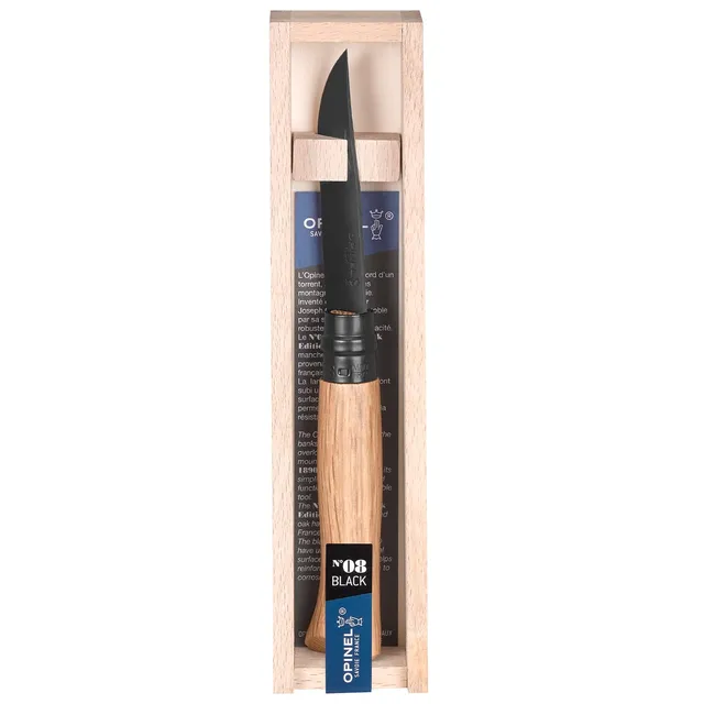 opinel-n-08-black-oak-special-edition-taschenmesser-mit-schwarzer-klinge-aus-ros image 1