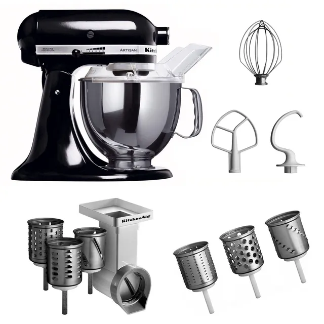 kitchenaid-artisan-5ksm150pseob-k-chenmaschine-mit-gem-seschneider-und-3er-set-z image 1