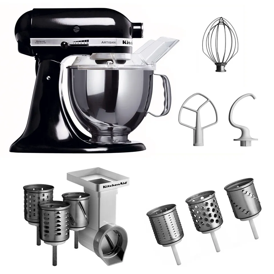 kitchenaid-artisan-5ksm150pseob-k-chenmaschine-mit-gem-seschneider-und-3er-set-z image 1