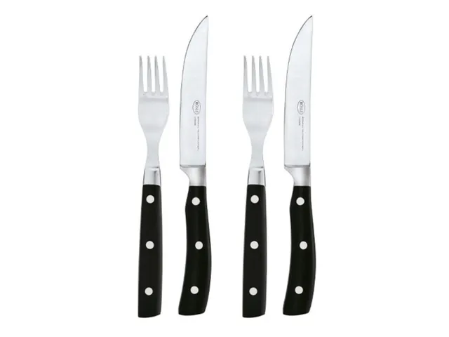 r-sle-steakbesteck-4-teilig-steakmesser-und-gabeln-in-holzbox-spezialstahl image 1