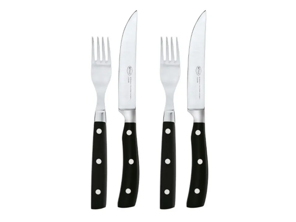 r-sle-steakbesteck-4-teilig-steakmesser-und-gabeln-in-holzbox-spezialstahl image 1
