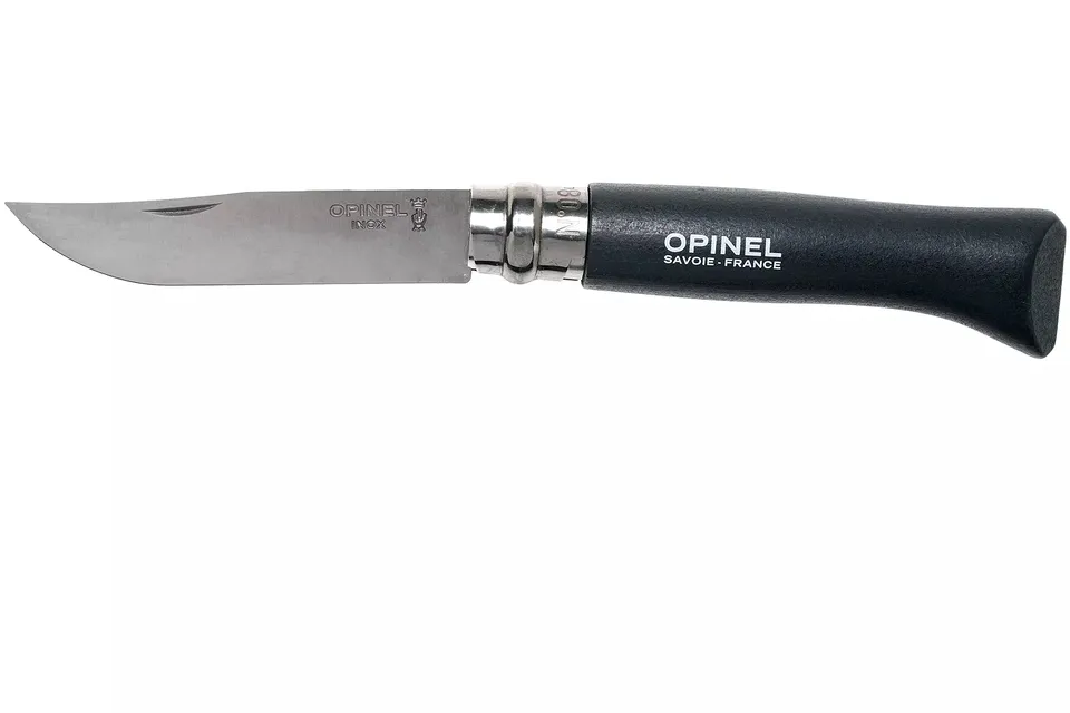opinel-n-08-taschenmesser-buchenholz-edelstahl-12c27-schwarz-klingenl-nge-8-5-cm image 1