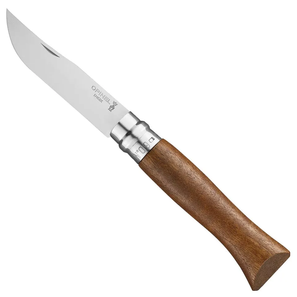 opinel-no-09-taschenmesser-mit-walnussholzgriff-und-rostfreier-12c27-klinge image 1