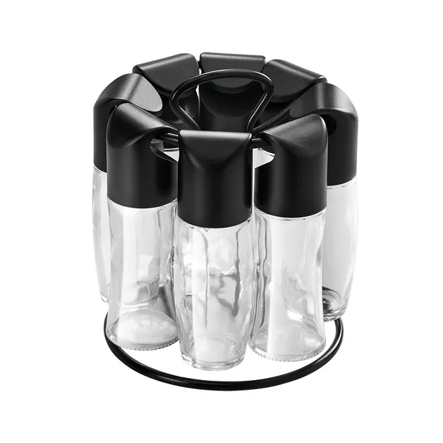 metaltex-gew-rzst-nder-spice-8-drehbar-8-gew-rzgl-ser-transparent-schwarz image 1
