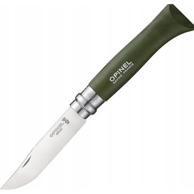 opinel-nr-8-taschenmesser-mit-rostfreier-sandvik-klinge-und-buchenholzgriff-mit- image 1