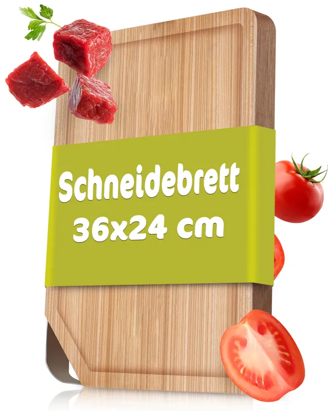 r-sle-schneidebrett-mit-edelstahlgriff-aus-ulmenholz-36x24-cm-robustes-holzbrett image 1