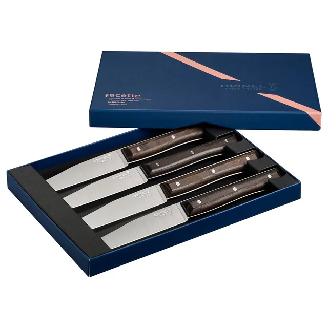 opinel-facette-dark-ash-tafelmesser-set-4-teilig-rostfreier-ma5-stahl-dunkle-esc image 1
