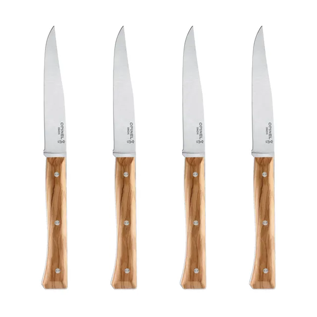 opinel-facette-olive-tafelmesser-set-4-teilig-rostfreier-ma5-stahl-11-cm-klinge image 1