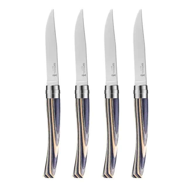 opinel-table-chic-messerset-4er-laminate-birke-schwarz-klingenl-nge-10-cm image 1