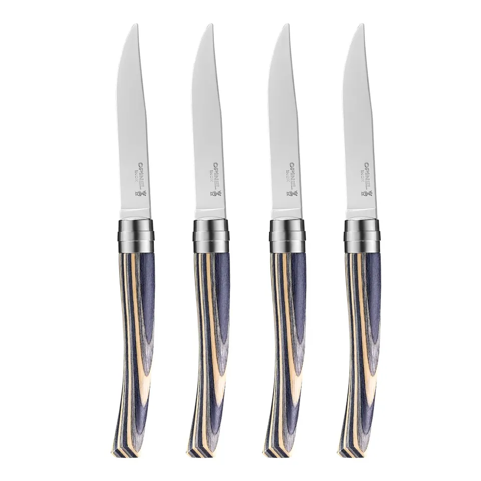 opinel-table-chic-messerset-4er-laminate-birke-schwarz-klingenl-nge-10-cm image 1