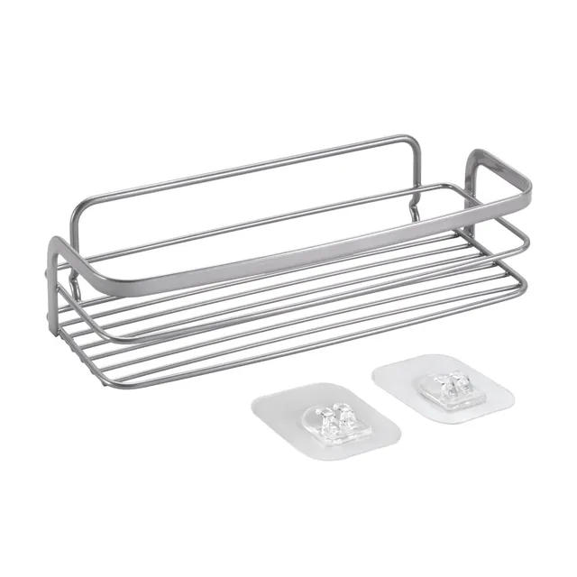 metaltex-bad-regal-origin-luxy-selbstklebende-ablage-ohne-bohren-silber-26-x-10- image 1