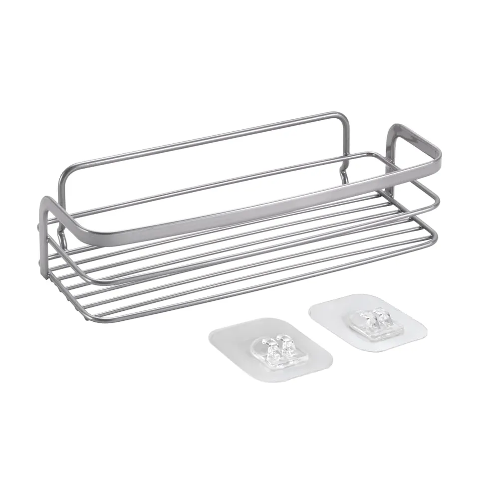metaltex-bad-regal-origin-luxy-selbstklebende-ablage-ohne-bohren-silber-26-x-10- image 1