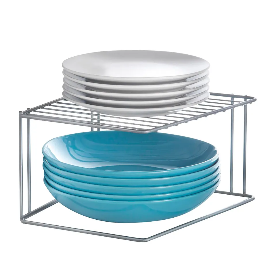 metaltex-boxe-eckschrankeinsatz-1-etage-25x25x15-cm-polytherm-silbermetallic image 1