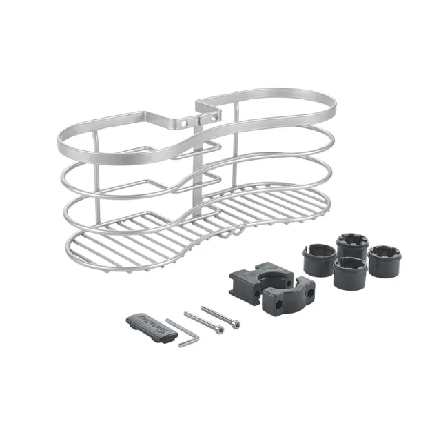 metaltex-viva-duschstangen-ablage-ohne-bohren-silber-edelstahloptik image 1