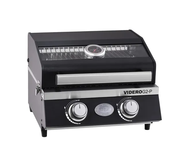 r-sle-gasgrill-bbq-portable-videro-g2-p-tragbarer-tischgrill-mit-2-edelstahlbren image 1