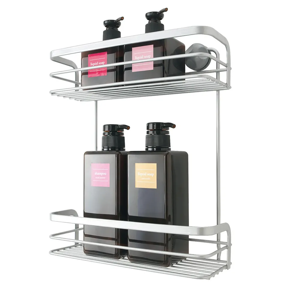 metaltex-viva-badablage-mit-2-ebenen-edelstahloptik-rostfrei-f-r-bad-und-dusche image 1