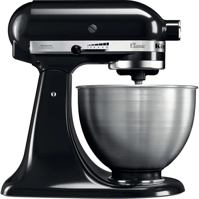 kitchenaid-classic-k-chenmaschine-4-3-l-onyx-schwarz-inkl-spritzschutz-einf-llsc image 1