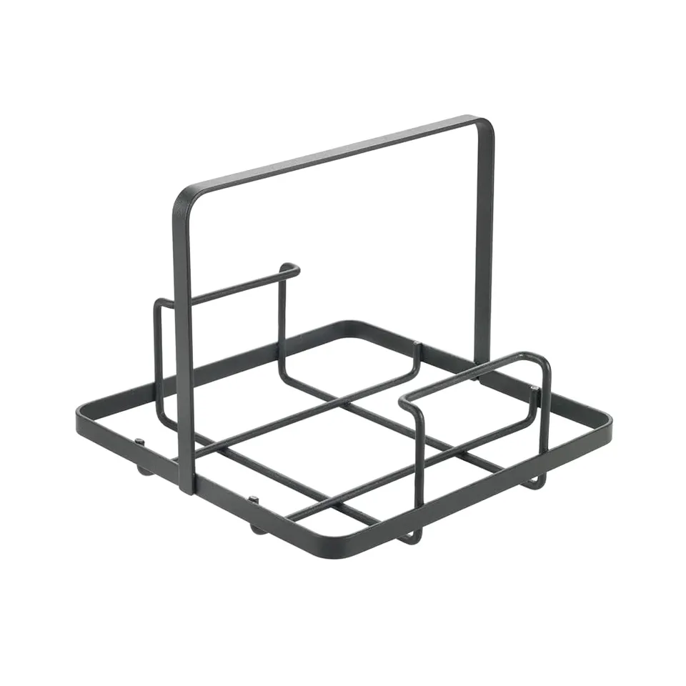 metaltex-serviettenhalter-lava-line-mit-tragegriff-matt-schwarz-made-in-italy image 1