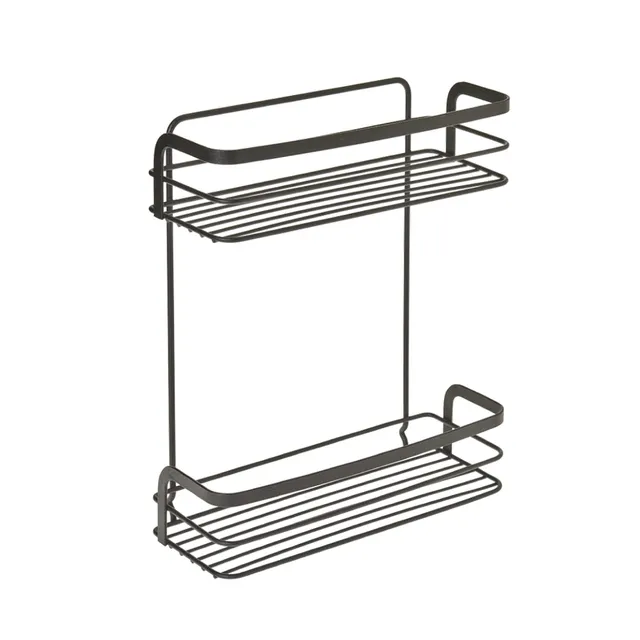 metaltex-regal-rechteckiges-aufbewahrungsregal-schwarz-26x10x30-cm image 1