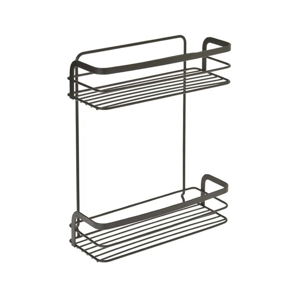 metaltex-regal-rechteckiges-aufbewahrungsregal-schwarz-26x10x30-cm image 1