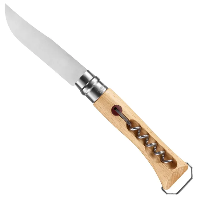 opinel-taschenmesser-no-10-mit-korkenzieher-und-kapselheber-rostfreier-stahl-buc image 1