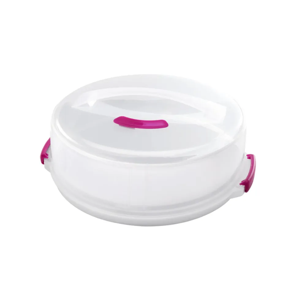 metaltex-tortenbeh-lter-h-henverstellbar-30-cm-polypropylen-wei-transparent image 1