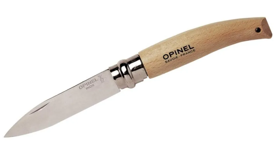 opinel-g-rtnermesser-n-8-mittelspitze-klinge-rostfreier-stahl-buchenholzgriff image 1