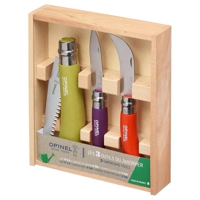 opinel-g-rtnermesser-set-satz-grau-mit-3-messern-f-r-gartenarbeit image 1