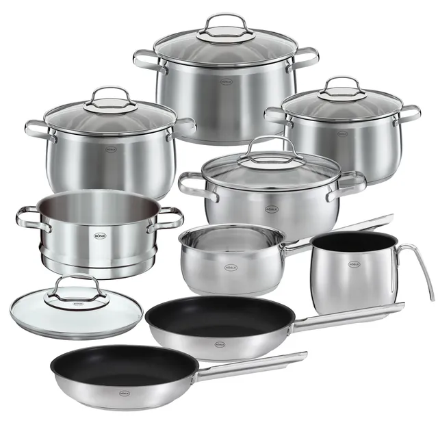 r-sle-elegance-globe-topfset-10-teilig-edelstahl-18-10-mit-glasdeckeln-induktion image 1