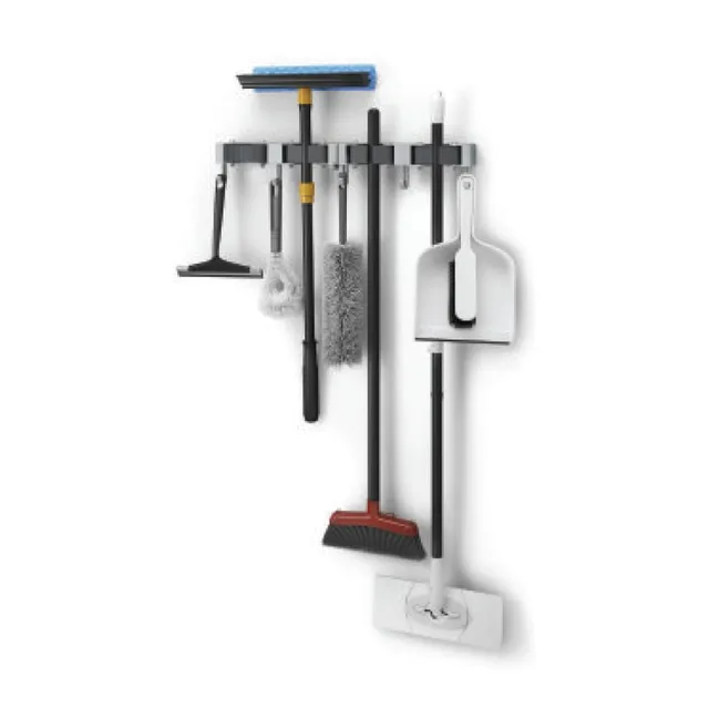 metaltex-hang-up-4-klemmleiste-als-besenhalter-mit-3-haken-2er-set-wandhalterung image 1