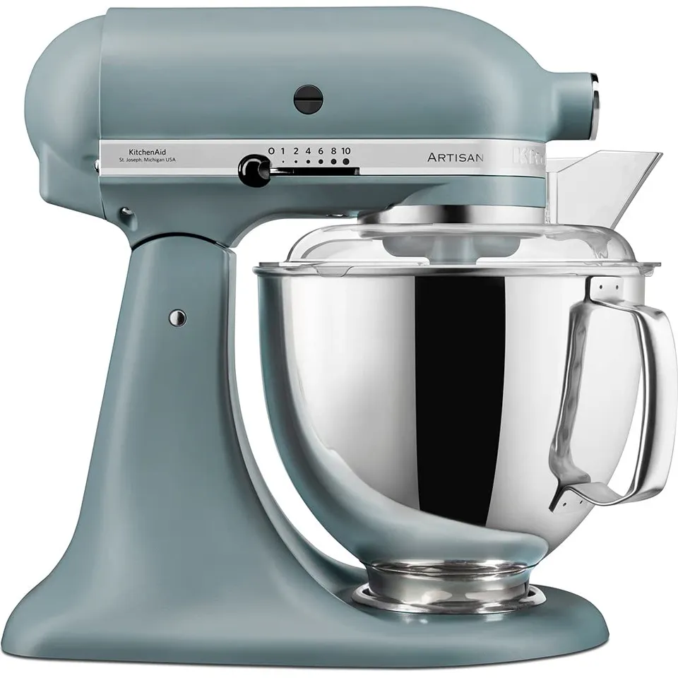 kitchenaid-artisan-4-8-l-k-chenmaschine-mit-fleischwolf-5ksm175psemf-nebelblau image 1
