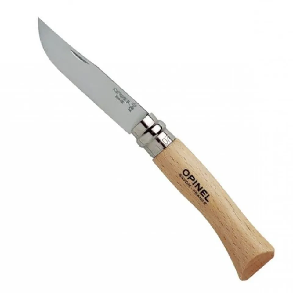 opinel-messer-nr-8-mit-edelstahlklinge-8-5-cm-buchenholzgriff image 1