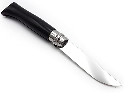 opinel-n-08-taschenmesser-buchenholz-edelstahl-12c27-schwarz-klingenl-nge-8-5-cm image 4