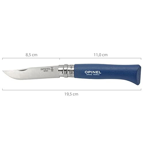 opinel-n-08-taschenmesser-buchenholz-dunkelblau-edelstahlklinge-8-5-cm-mit-virob image 4