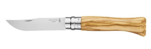 opinel-taschenmesser-no-09-mit-olivenholzgriff-und-12c27-stahl-rostfrei-mit-viro image 6