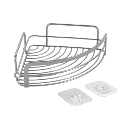 metaltex-luxy-eck-regal-f-r-bad-dusche-selbstklebend-ohne-bohren-20x20x6-cm-silb image 8