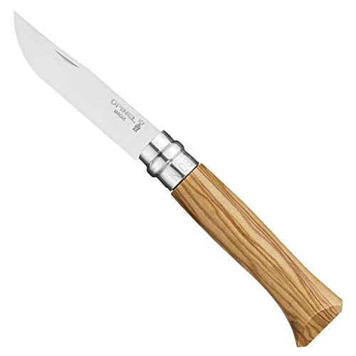 opinel-no-8-outdoor-messer-rostfreier-stahl-olivenholzgriff-natur image 7